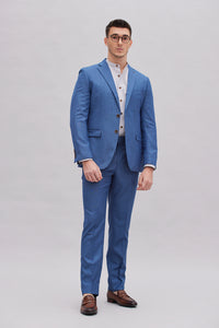 Tsumugi Petrol Blue Suit Jacket