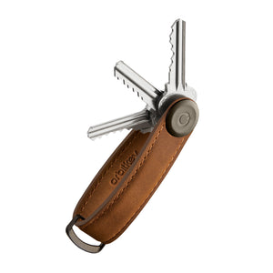 Key Organiser Crazy Horse Leather Chestnut Brown
