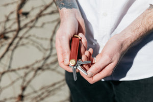 Key Organiser Crazy Horse Leather Maple Red