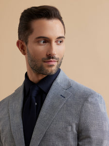 Hoshiba Navy Glen Plaid Suit
