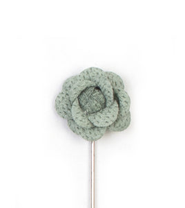 Mini Green Flower Lapel Pin