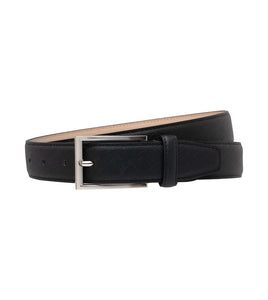 Textured Leather Belt Noir