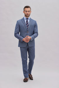 Motoji Steel Blue Suit Jacket