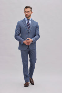 Motoji Steel Blue Suit Jacket