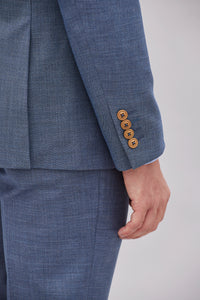 Motoji Steel Blue Suit Jacket