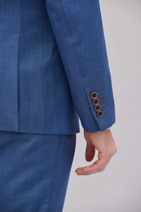 Tsumugi Petrol Blue Suit