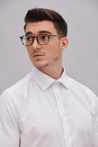 Tomohiro Easy Care White French Twill